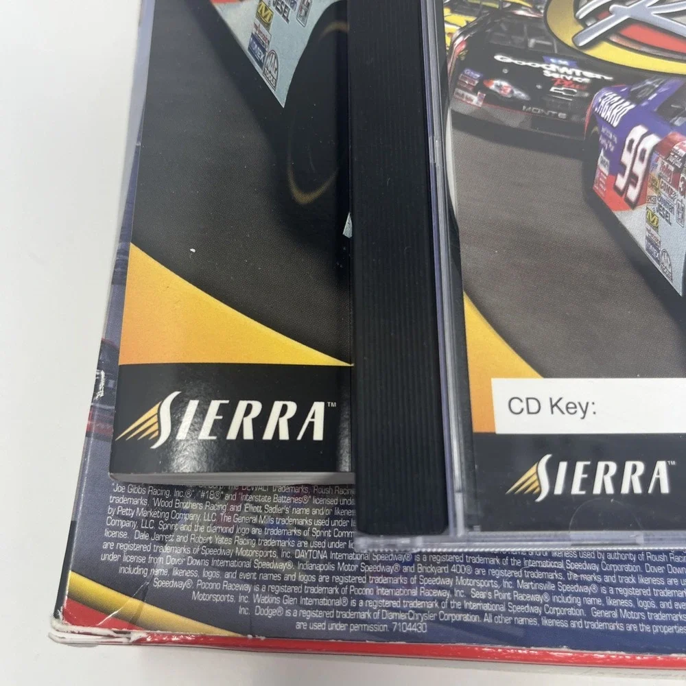 NASCAR Racing 4 Big Box PC CD-ROM 2001 Complete! Sierra
